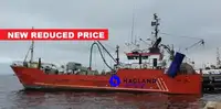 Kuģis zivju pārstrādei un piegādei pārdod