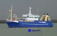 Kuģis zvejas ar purvētāja tīkliem pārdod
