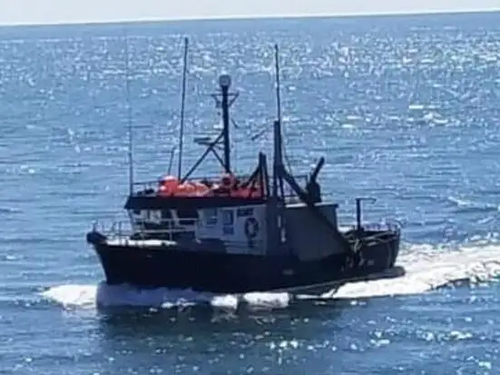 Kuģis ar āķu jedām pārdošanā